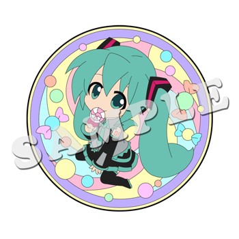 Pukuriru! "Vocaloid" Hatsune Miku Rubber Coaster -Sweets Time-