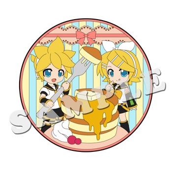 Pukuriru! "Vocaloid" Kagamine Rin & Kagamine Ren Rubber Coaster -Sweets Time-