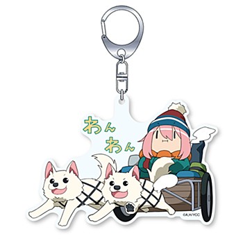 ゆるキャン△ SEASON2 きゃらいど なでしこonわんわんリアカー アクリルキーホルダー ("Yurucamp Season 2" CharaRide Nadeshiko on Wanwan Handcart Acrylic Key Chain)