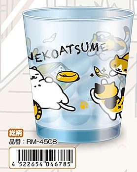 ねこあつめ アクリルカップ 総柄 ("Nekoatsume" Acrylic Cup Pattern)