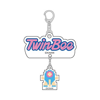 "TwinBee" Yurayura Logo Acrylic Key Chain