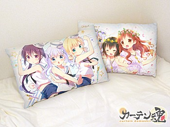 "Gochumon wa Usagi Desu Ka??" Pillow Cover Chino & Rize & Syaro & Maya & Megu