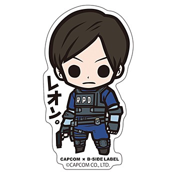 CAPCOM×B-SIDE LABEL ステッカー バイオハザード レオン。 (Capcom x B-Side Label Sticker "Resident Evil" Leon.)
