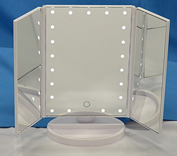 LED三面ミラー ホワイト (LED Three-sided Mirror White)
