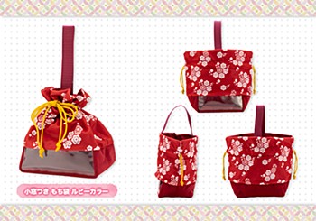 もちフレ 小窓つき もち袋 ルビーカラー (Mochi Friends Mochi-bag with Small Window Ruby Color)