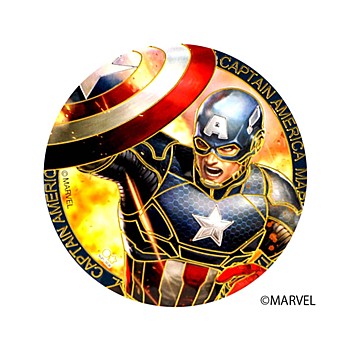 MARVEL Engraving Metal Art Magnet Captain America