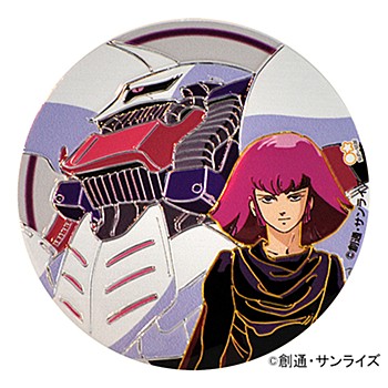 "Mobile Suit Zeta Gundam" Engraving Metal Art Magnet Haman & Qubeley