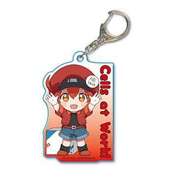 "Cells at Work!" Banzai Acrylic Key Chain Red Blood Cell