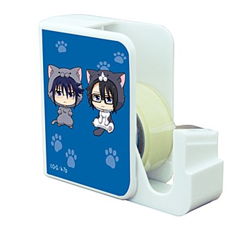 Chara Tape Cutter "K SEVEN STORIES" 03 Munakata Reisi & Fushimi Saruhiko Cat Ver. (Mini Character)