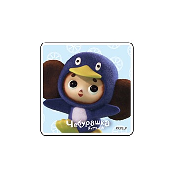Chara Acrylic Badge "Cheburashka" 02 Cheburashka Penguin