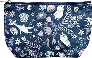 "Moomin" Pouch Flower Navy