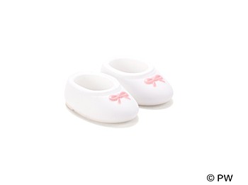 でこニキ バレエシューズ ホワイト×モーヴピンク (DekoNiki Ballet Shoes White x Mauve Pink)