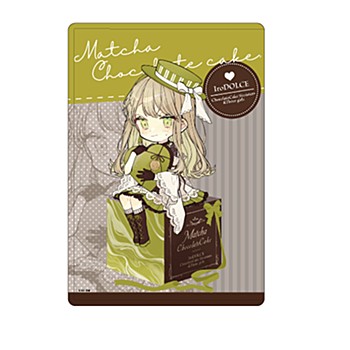 Chara Clear Case "IroDOLCE" 02 Matcha Chocolate Cake Valentine Ver. (Original Illustration)