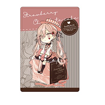 Chara Clear Case "IroDOLCE" 05 Strawberry & Sakura Chocolate Cake (Strawberry) Valentine Ver. (Original Illustration)