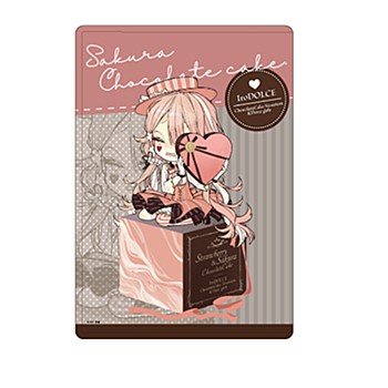 Chara Clear Case "IroDOLCE" 06 Strawberry & Sakura Chocolate Cake (Sakura) Valentine Ver. (Original Illustration)