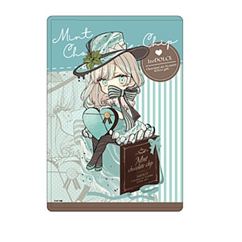 キャラクリアケース イロドルチェ 08 チョコミントチップ バレンタインVer.(描き下ろし) (Chara Clear Case "IroDOLCE" 08 Chocolate Mint Chip Valentine Ver. (Original Illustration))
