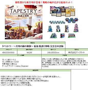 タペストリー -文明の錦の御旗- 拡張 陰謀と策略 完全日本語版