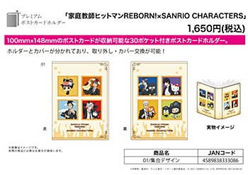 Premium Postcard Holder "Reborn!" x SANRIO CHARACTERS 01 Group Design