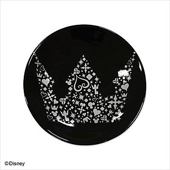 "Kingdom Hearts" Plate S Size Crown Black