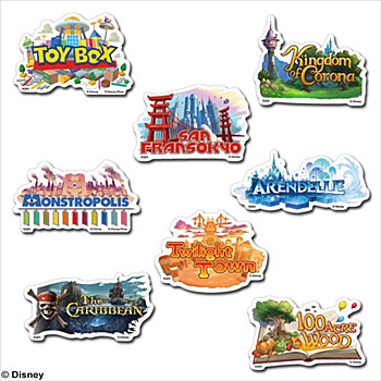"Kingdom Hearts III" World Sticker Set