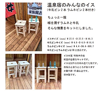 1/12 Everyone's Chair at Hot Spring Inn (with Milk Bottle 2 Pieces & Ramune Bottle 2 Pieces) SP-013
