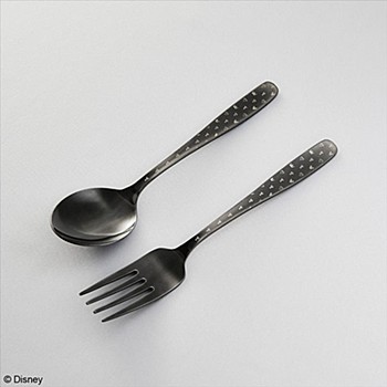 "Kingdom Hearts" Fork & Spoon Monogram Black