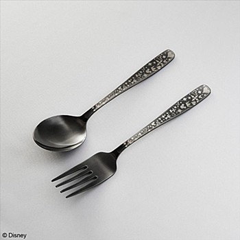 "Kingdom Hearts" Fork & Spoon Confetti Black
