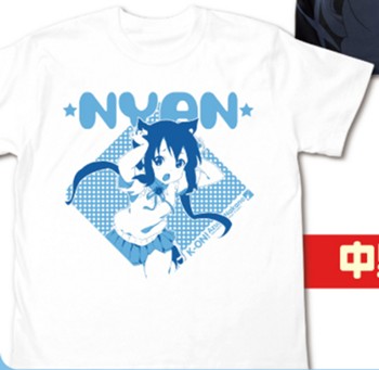 "K-On!" Nakano Azusa All Print T-shirt White (XL size)