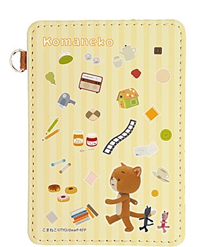 "Komaneko" Leather Pass Case 02 Image Design