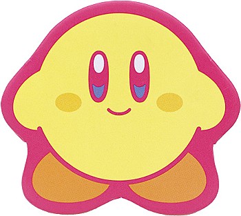 "Kirby's Dream Land" KIRBY MUTEKI! SUTEKI! CLOSET Kirby Shaped Can Badge 4 Yellow
