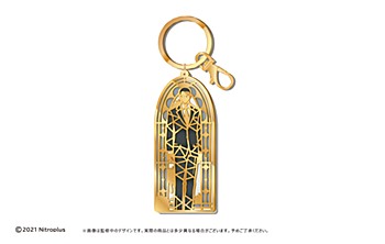 スロウ・ダメージ ステンドグラス風キーチェーン 藤枝 ("Slow Damage" Stained Glass Style Key Chain Fujieda)