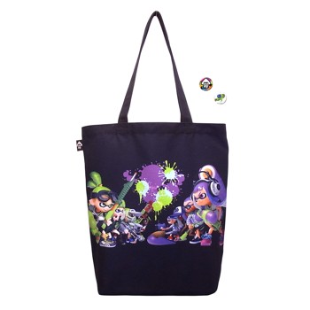 "Splatoon" Tote Bag with Can Badge Boy & Girl