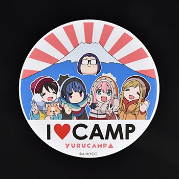 "Yurucamp" Reflector Magnet Sticker 02 I Love Camp