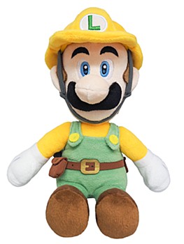 "Super Mario Maker 2" Plush SMM02 Builder Luigi (S Size)
