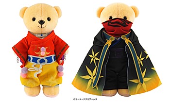 Kumamate "Haruka: Beyond the Stream of Time 3" (Original Edition) Kuma Plush & Costume Set Genbu Set (Taira no Atsumori & Ridvan)