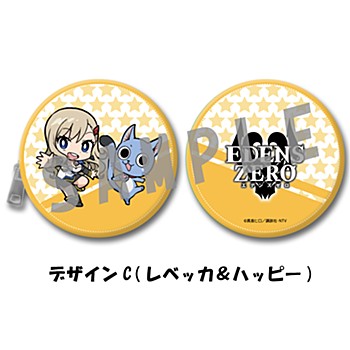 "Edens Zero" Round Coin Case Design C Rebecca & Happy