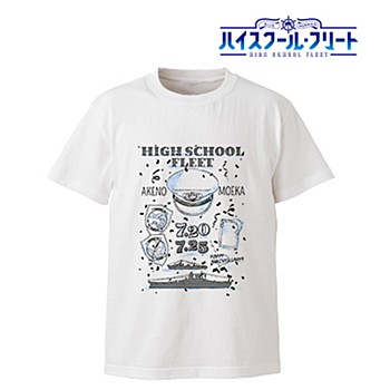"High School Fleet" Anniversary Line Art T-shirt (L Size)