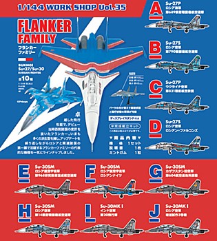 1/144 Work Shop Vol. 35 Sukhoi Su-27 / Su-30 Flanker Family