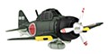 CHIBI SCALE Fighter 2 Japanese Navy Planes