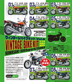 1/24 Scale Model Vintage Bike Kit Vol. 8 KAWASAKI 900Super4 / 750RS