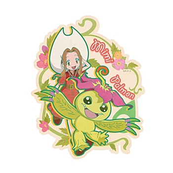 デジモンアドベンチャー: トラベルステッカー 6 太刀川ミミ&パルモン ("Digimon Adventure:" Travel Sticker 6 Tachikawa Mimi & Palmon)
