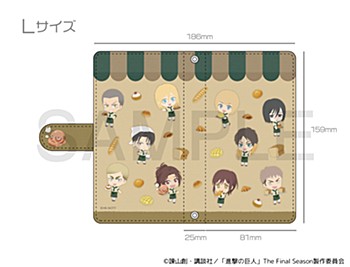 "Attack on Titan" Fuwaponi Series Smartphone Case L Size