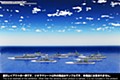 ジオラマシート FREE 空・海面セット (Diorama Sheet FREE Sky & Sea Base Back Wall Set)