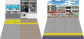 ジオラマシート mini EX 1/12 駅セットA (Diorama Sheet mini EX 1/12 Station Set A)