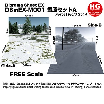 ジオラマシート EX-HG 雪原セットA (Diorama Sheet EX-HG Snowy Field Set A)