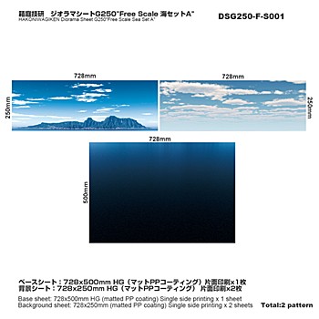 ジオラマシートG250 海セットA (Diorama Sheet G250 "SEA SET")