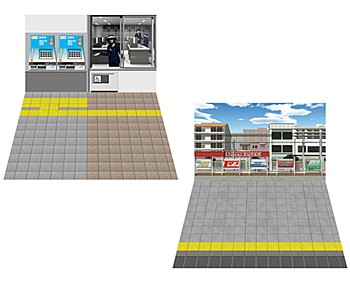ジオラマシートEX F004 駅セットA (Diorama Sheet EX F004 Station Set A)