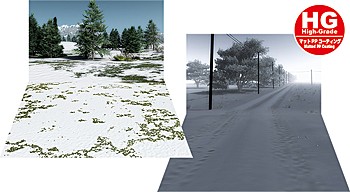 ジオラマシートEX-HG M001 雪原セットA (Diorama Sheet EX-HG M001 Snow Field Set A)