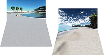 Diorama Sheet M F004 Pool & Beach Set A