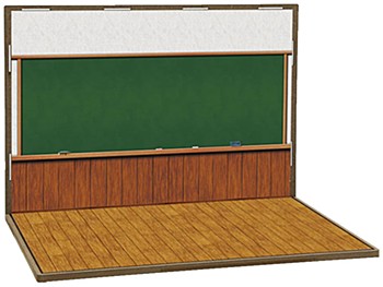 ジオラマシートDW F009 教室セットA (Diorama Sheet DW F009 Classroom Set A)